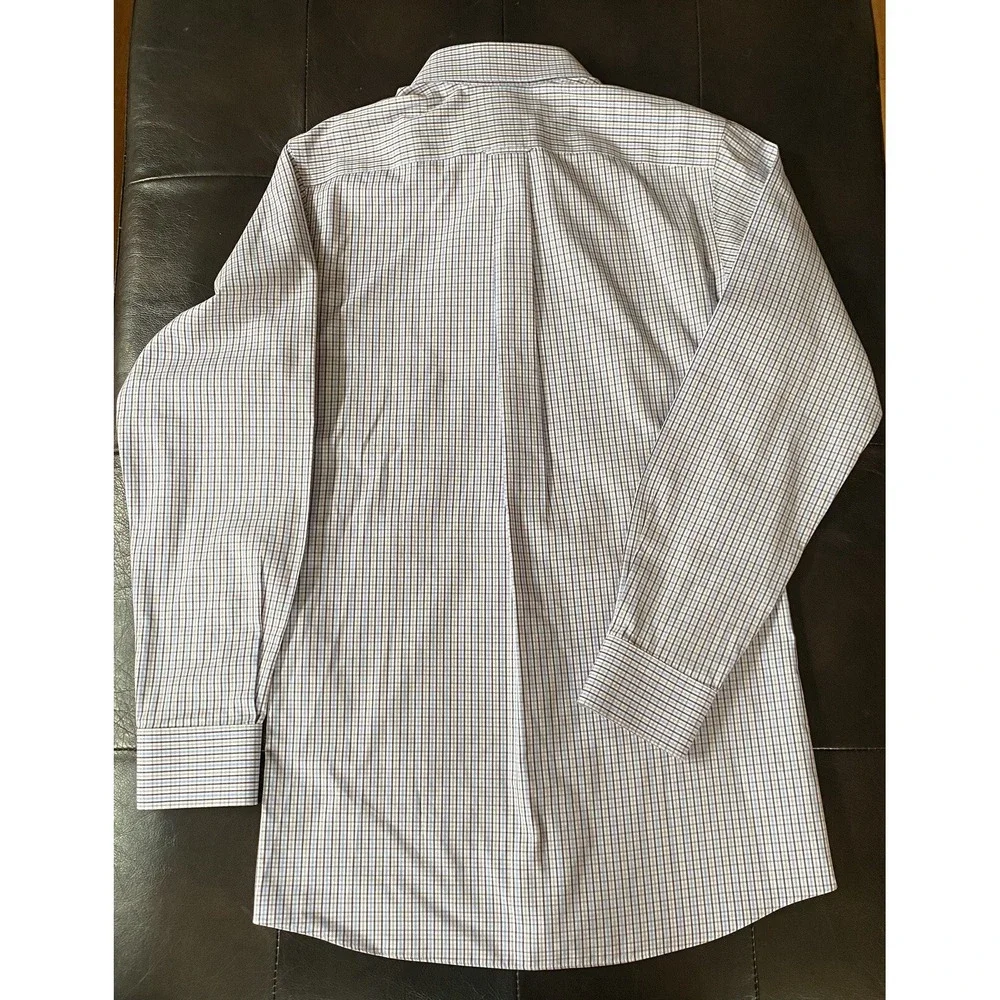 Roundtree &‎ Yorke Gold Label Men's Small 141/2 X 32 Button Up Gingham Shirt - Picture 10 of 12